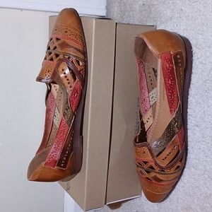 Truffles Make Yourself Comfortable Leather Flats Womens 9M